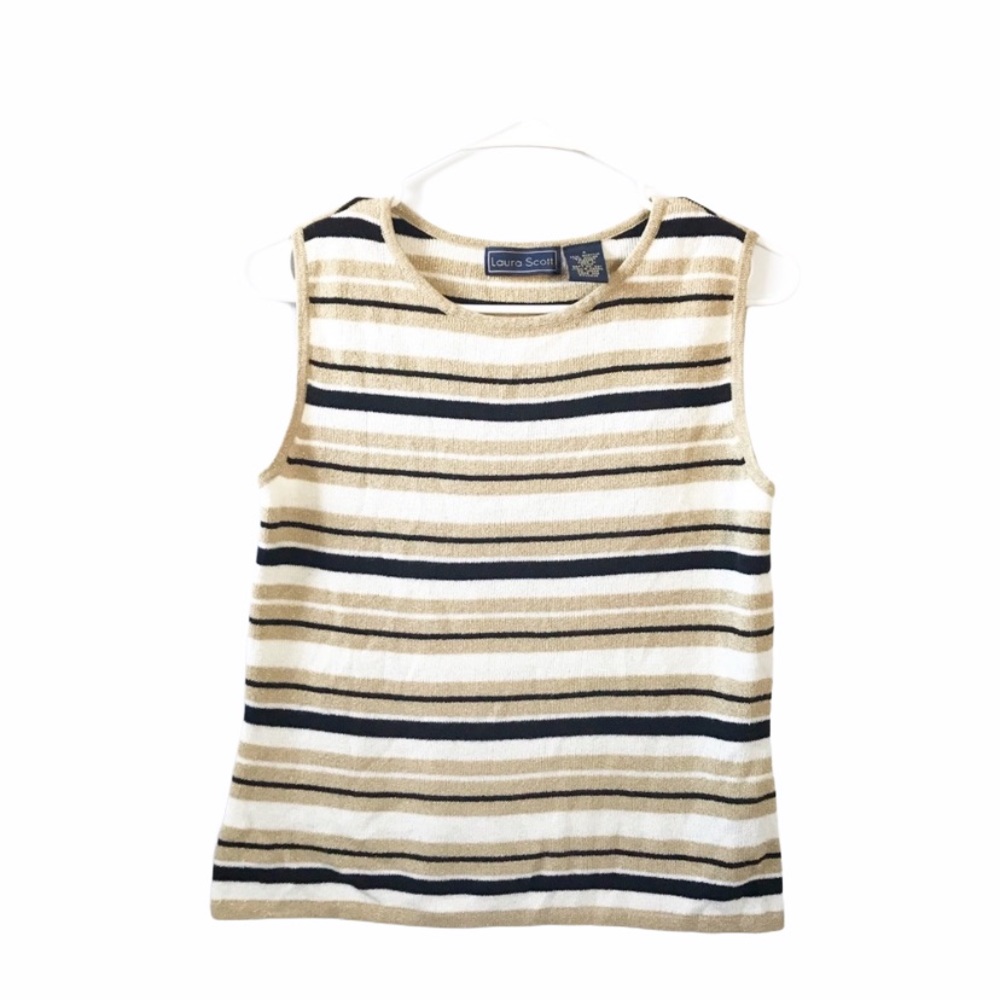 Laura Scott Striped Tank Top